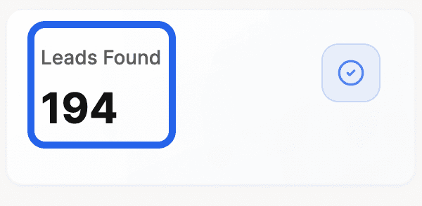 Sendler's Lead Extraction result for the post: 194 leads found